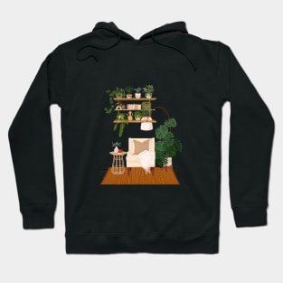 Bohemian Interior With Plants 3 Hoodie